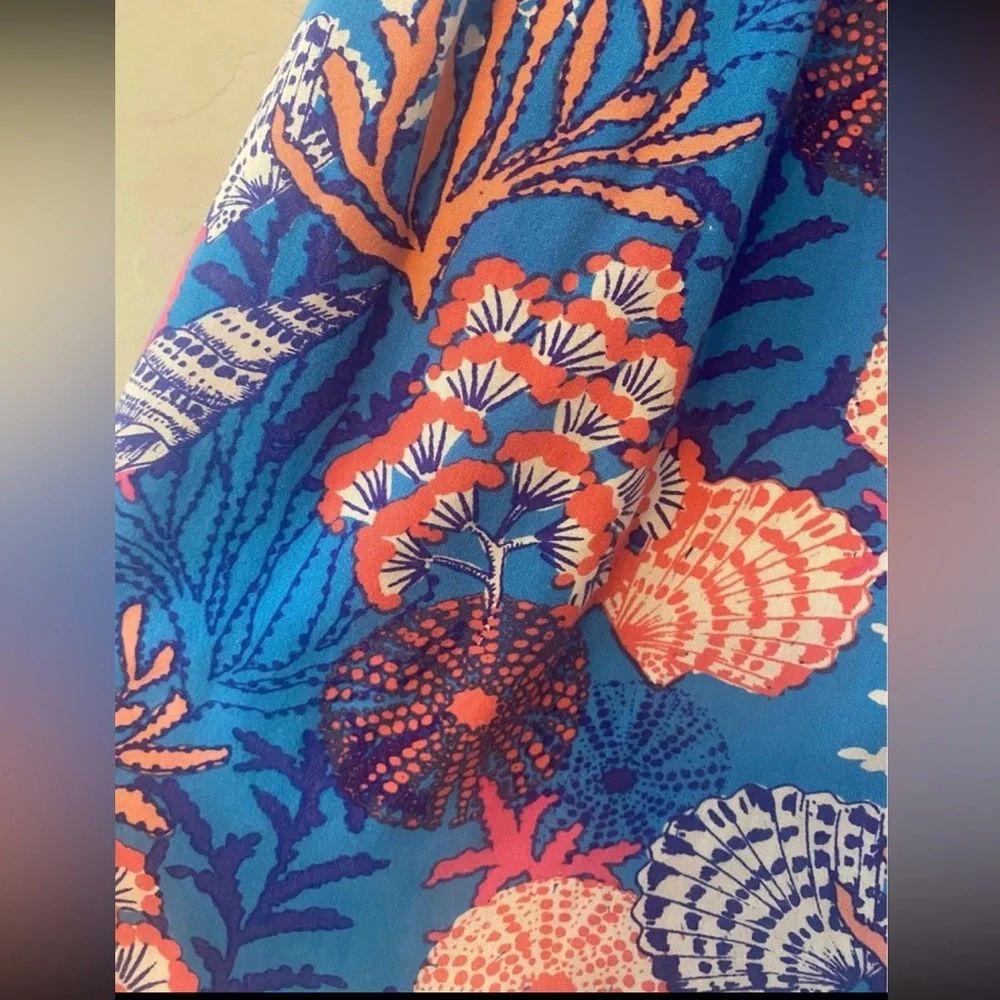 Gymboree blue coral print dress size 4